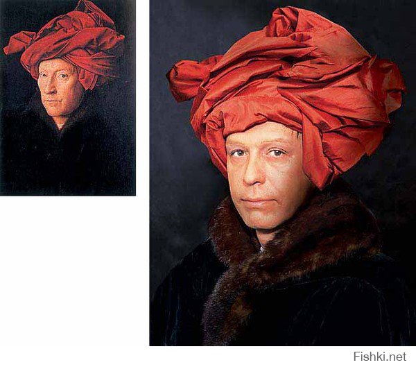 Вот-вот, у немки плагиат и халтура.
Википедия:
"Первые работы фотохудожника Екатерины Рождественской были опубликованы в марте 2000 года в российском журнале «Караван историй». Это был фотопроект под названием «Частная коллекция» — серия фотопортретов наших современников в образах прошлого, героями которых стали известные российские политики, телеведущие, актёры театра и кино, звёзды шоу-бизнеса, журналисты, спортсмены, деятели культуры и науки. При помощи грима, костюмов и декораций они перевоплощались в персонажей живописных полотен великих художников прошлого. Всего в проектах Екатерины Рождественской приняли участие более трёх тысяч человек."