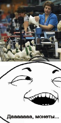 Сотрудники Московского монетного двора Гознака упаковывают готовые монеты