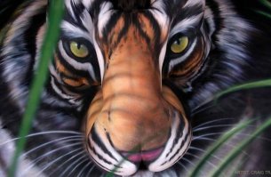 Боди-маскировка: тела моделей, замаскированные под окружающую среду