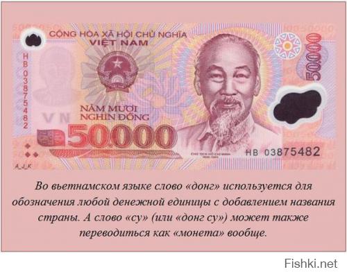 И не только во вьетнамском. В китайском языке, например, тоже нет специальных названий для денежных единиц других стран. "Юань" - это просто абстрактная денежная единица. Если в наименовании валют не переводить слово "юань", то выглядеть это будет так:
доллар - американский юань,
рубль - русский юань,
иена - японский юань, и т.д.
Если перед словом "юань" не указывать страну, то подразумевается "местный", китайских юань.
П.С. Я не сильно знаком с японским языком, но сдается мне, что там точно такая же картина. Это характерно почти для всех азиатских стран.