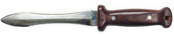 автору: эта штука называется строппорез и применяется для обрезания стропп десантниками в случае их спутывания...