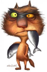 Удачная кошачья рыбалка 