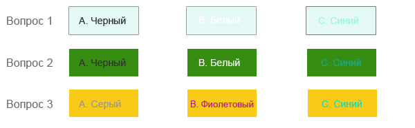 да  автору еще надо попробовать голубой текст на синем фоне, желтый на оранжевом или на белом, например. или вот еще варианты