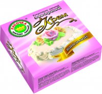 А как можно забыть заварной крем в брикете? Это же просто прелесть! (жаль, картинки с советстким кремом не нашёл)