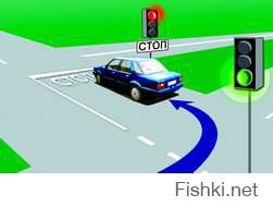 останавливаться надо только перед таким светофором, где есть стоп-линия или соответствующий знак, а мужик тупанул просто.