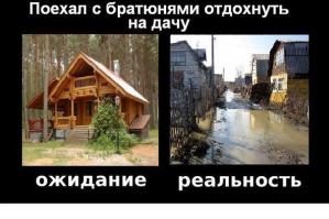 Oжидание vs реальность