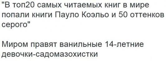 Самые читаемые книги за последнее время