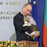 Путин присматривает за кошками,пока Миллер  с Си Цзыньпином подписывает контракты!