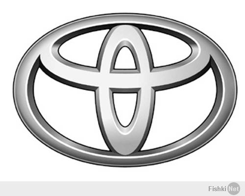 Изначально Toyota производила швейные машинки, а логотип означает игольное ушко с продетой ниткой.
