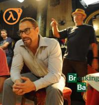 Жан Клод в образе Фримана из Халвы, на съемочной площадке Breaking Bad)))