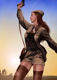 Девушки в военной форме для календаря "Hot Shots"