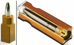 Первый раз слышу о таком. Так-то, конечно, такой пистолет сделать можно, только часты будут проблемы с подачей патронов, а с такой <span style='color:gray'>[мат]</span>.ской закраиной ещё и с экстракцией гильз. Кучность тоже ХЗ. Как-то неудобно будет перед зарубежными партнёрами. 
Кстати был револьвер с треугольными патронами и даже автомат (Heckler und Koch G11) с квадратными, только пули у них были обычные: