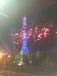 Фейерверк на Останкинской башне 