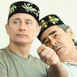 В национальном головном уборе второго по численности народа РФ-татарской тюбетейке.