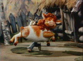 - Сынок!
- Папаня!
- Ну вот, то-то, а то "мама, мама".

"Волк и телёнок."