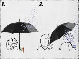 Зонт какой-то неправильный: