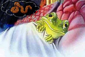 Лягушки смотрят свой любимый канал про червяка