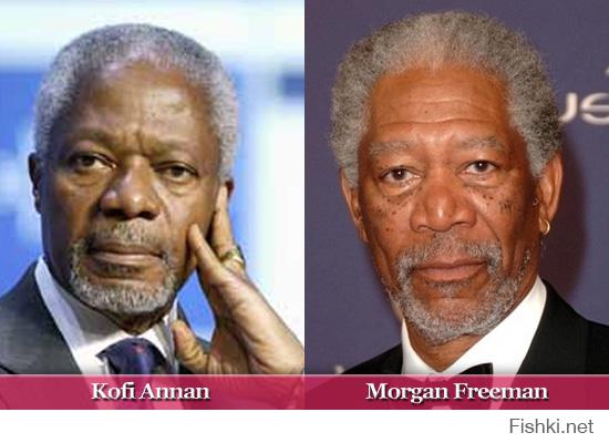 Kofi Annan & Morgan Freeman