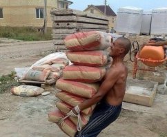 Если мешок цемента 50кг, то 350 становая тяга, в его весе, это охеренный рекорд.