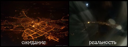 Фотографии из окна самолёта