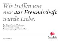 хе-хе, это для американского читателя.
сейчас досмотрел до конца европейскую версию, 

там всё гораздо оптимистичнее:



Я никогда не хотел бы иметь детей.
Дети для меня это самое великое, что может быть в жизни.


Я никогда не буду богат.
Подай мне пожалуйста икру.
тут игра слов. reich - как прилагательное - это быть богатым.
reich - как повелительное наклонение от глагола reichen - что-то передавать, подавать (подай мне, пожалуйста, соль).


Я никогда не женюсь.
Давай поженимся в церкви.


Мы встречались только по дружбе.
Из дружбы получилась любовь.


Ты для меня не важен.
Давай останемся вместе навсегда.
тут тоже игра слов.
идиома gestohlen bleiben (дословно оставаться украденным)

Сберегать и откладывать - это глупо.
Глупо, что я до сих пор не откладывал.

Доходность мне важна 
Мне важна надёжность

Что меня интересует - это старость.
Старость придёт быстрее, чем вы ожидаете.

На работе я всегда выкладываюсь на 100%
100%, что я больше не смогу работать.
