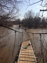 Подмосковье.Разлив Вори.Так сильно редко разливает,но бывает...