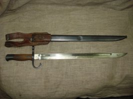 Похоже Японский штык модель '30' к винтовке 'Арисака'.