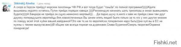 Первый коммент, который взорвал укроаудиторию. Автор хорошо работает на информацтонном фронте.)