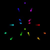 "А вам кажется, что шарики вращаются и меняют цвет? Тогда проследите за одним из них…"


Нет, не кажется.