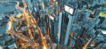 Шикарный вид, как будто в фильме с фантастикой