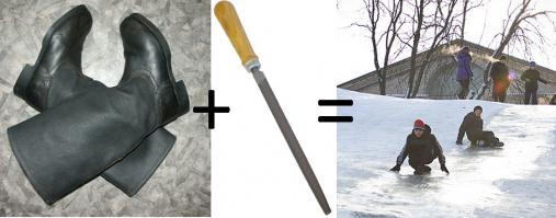 Ну какие кроссовки, о чём Вы! :)
Вот он, сноуборд 80-х!