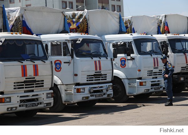 В Донецкую народную республику прибыла автоколонна МЧС России с гуманитарным грузом, который будет распределен по социально-значимым объектам Донбасса: школам, детским садам, общественным столовым и вузам. Об этом сообщает Донецкое агентство новостей.
Гуманитарная помощь доставлена в ДНР колонной в составе 51 грузовика", - цитирует агентство начальника Центра управления восстановлением ДНР Владислава Томашевского.

Также сообщается, что в ДНР доставлено более 500 тонн гуманитарной помощи. По словам старшего колонны МЧС РФ Максима Козакова, в досмотре груза участвовали украинские пограничники, а в сопровождении колонны были сотрудники миссии ОБСЕ.

Луганский информационный центр также сообщает о прибытии гуманитарного груза в ЛНР. 

"Конвой доставил в республику рыбные и мясные консервы, молочные продукты, муку. Также прибыли крупы, в том числе крупа пшеничная и гречневая, масло растительное и макаронные изделия", - рассказал руководитель Центра управления восстановлением ЛНР Александр Дробот.

Напомним, это уже 27-я гуманитарная колонна для Донбасса. С августа прошлого года МЧС доставило жителям Донбасса более 34 тысяч тонн грузов.
