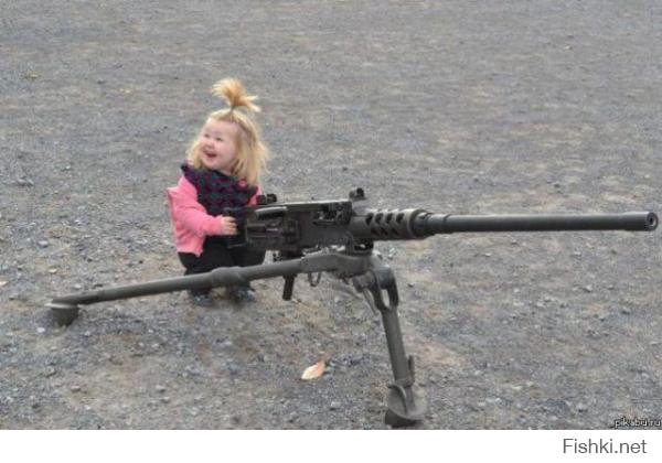 Девушка с винтовкой в детстве