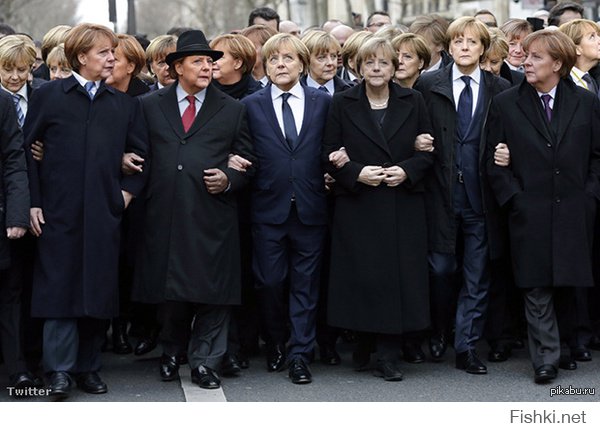 Совместное шествие политиков и народа в Париже оказалось фальшивкой