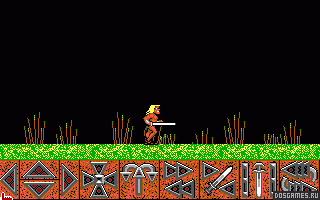 я на PC с barbarian начинал, в 1985-м... Управление жуткое - F-клавишами, в порядке, как на нижней картинке... 
А вообще первый раз в комп. игры довелось на Эльбрусе поиграть, на текстовых терминалах 80х25. Где-то 83-84 год. Змейка, Xonix, арканоид и т.п. Графика отсутствует как класс, всё на экране - комбинации текстовых символов... Два Эльбруса занимали трёхэтажное здание...