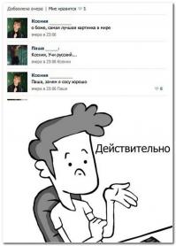 Ксения, у тебя завтра экзамен по русскому. Иди готовься!
