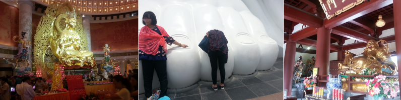 10. Кого занесет на о. Хайнань рекомендую съездить в буддистский центр, где размещается статуя Гуаньинь. Интересное скульптурное решение: невозможно подойти к ней с тыла:). В подножии находится ее золотая статуя. На обширной территории несколько действующих буддистских храмов, много верующих китайцев, хотя их как и нас десятилетиями воспитывали атеистами...