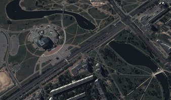 Мой родной Минск. вид на национальную библиотеку