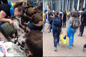 Правильно, бей ТВАРЕЙ и НЕ людей!! За сожжённых !!! Салоё.б.ы, мало вам Одесситы наваляли.... Кастет да бита, для конченных БАНДЕРлогов - пуля!
Большая просьба, найдите этих сцыкух, которые  делали коктейли молотова....  малолетним тварям надо "объяснить",   какого  быть "сожжёным заживо" и что НИКОГДА так больше не надо  поступать..