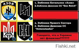 Да, на Украине "нет нацистов", особенно это хорошо видно по ролику с батальоном "Азов", а конкретнее в его эмблеме...
