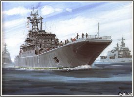 а как же: "Александр Шабалин" - большой десантный корабль проекта 775.
2 сдвоенные 57 мм артиллерийские установки АК-725, 2 пусковые установки реактивной системы залпового огня А-215 "Град-М", 4 пусковые установки переносного зенитно-ракетного комплекса "Стрела-2". На борту могут располагаться до 500 тонн техники и грузов и 225 десантников. В 2013 и 2014 годах выполнял боевые задачи у берегов Сирии