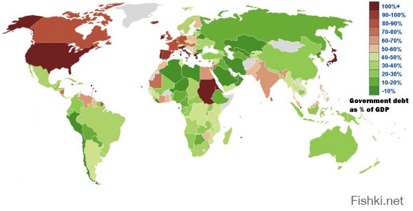 Чтобы удержаться у власти правительства занимают больше и больше, по принципу "после нас хоть потоп", и они дошли до этого потопа. Они уже не в состоянии обслуживать свои долги. Долг надо списывать, а как? Надо попробовать ограбить соседа. Есть представление соотношения госдолг/ВВП по странам в виде карты, очень наглядно. Посмотри кто в жопе и сравни стем кто лает на Россию.