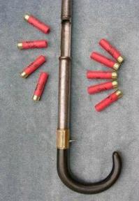 Капсюльный шестизарядный пепербокс — стилет — трость