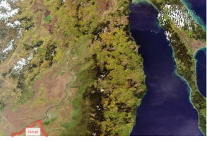 Река Амур и В ЛЕВОМ НИЖНЕМ УГЛУ российско-китайская граница. автор будь точнее...