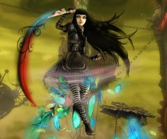 Алиса во второй части эффектней выглядит.