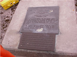 Там щас мемориальная плита, обратите внимание на вторую половину текста:

United States Atomic Energy Commission, Dr. James A. Schlesinger, Chairman. Operation Cannikin, November 6, 1971. As a test of the warhead for the Spartan missile of the Safeguard Ballistic Missile Defense program, Operation Cannikin was detonated to measure the yield of the device, measure the x-ray flux and spectrum, and assure deployment of a reliable design. The Cannikin test of a nuclear device of under five megatons was detonated at a depth of 5,875 feet in volcanic breccia within a mined 52-foot diameter spherical cavity.

No excavating, drilling and/or removal of materials is permitted without U.S. Government approval, between the ground surface and minus 6,200 feet below mean sea level and out to a horizontal distance of 3,000 feet from the surface ground zero location, N5,704,186 meters, <span style='color:gray'>[мат]</span>,322 meters. Any reentry into drill holes within this horizontal restricted area is prohibited.