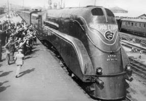 Прошу обратить внимание на ЧЕМ работают данные машины, В КАКОМ ГОДУ созданы и КАКУЮ СКОРОСТЬ развивают.
Позор нам сейчас ездить сейчас на таких малых скоростях с нашим скачком технологий...

В 1937 году завод выпустил паровоз ИС20-16, на котором в качестве опыта был установлен обтекаемый кожух. Ещё в начале 1930-х НИИЖТ совместно с Московским авиационным институтом провели комплексные испытания модели локомотива в аэродинамической трубе, в ходе которых выяснилось, что при скоростях выше 100 км/ч применение обтекаемого кожуха, благодаря снижению воздушного сопротивления, может дать выигрыш в мощности в 200—250 л.с. Проведённые испытания данного паровоза также подтвердили значительное снижение вредного сопротивления паровоза на высоких скоростях, благодаря чему ИС20-16 смог разогнаться до скорости 155 км/ч.
Паровоз 2-3-2В (тип 2-3-2 Ворошиловградского завода; заводской номер — № 6998) — опытный советский скоростной паровоз типа 2-3-2, спроектированный и построенный в 1938 году на Ворошиловградском паровозостроительном заводе под руководством инженера Д. В. Львова. Предназначался для вождения курьерских поездов. Обозначения серии данный паровоз не получил, 2-3-2В — основное его обозначение в литературе, в том числе и справочниках по локомотивному парку.
Год постройки 1938, мощность 3 400 л.с., конструкционная скорость 180 км/ч.
После войны паровоз эксплуатировался со скоростями не выше 70 км/ч, поэтому с него был снят обтекаемый капот. Тем не менее в апреле 1957 года, на данном паровозе со специальным поездом была достигнута скорость 175 км/ч, что было последним рекордом скорости для паровой тяги в СССР.
Паровозы 2-3-2К (тип 2-3-2 Коломенского завода; заводское обозначение — П12) — опытные советские скоростные паровозы типа 2-3-2, спроектированные и построенные в 1937—1938 гг. на Коломенском заводе. Предназначались для вождения курьерских поездов. Обозначения серии данные паровозы не получили, 2-3-2К — основное их обозначение в литературе, в том числе и справочниках по локомотивному парку.
Годы постройки 1937—1938, мощность 3 070 л.с., конструкционная скорость 170 км/ч.
Опытные поездки новых локомотивов проходили на линии Москва — Ленинград. 24 апреля 1938 года при следовании одиночного паровоза была достигнута скорость в 160 км/ч, а 29 июня на участке Лихославль — Калинин один из паровозов с поездом в 14 осей (4 вагона) развил скорость в 170 км/ч.
Летом того же года Научно-исследовательский институт железнодорожного транспорта провёл тягово-теплотехнические испытания паровоза № 1, а также путевые и динамические испытания паровоза № 2. Было выяснено, что при скорости 149 км/ч паровоз № 1 развивал мощность 3070 л.с.
На одном из панно, украшающих станцию «Новокузнецкая» московского метрополитена, можно увидеть скоростной паровоз Коломенского завода.

По другим данным в СССР самый быстрый паровоз (серии 2-3-2) на испытаниях в 1938 году достиг скорости 178 км/ч.