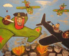 Веселые картинки. Начинаешь верить, что точно никто не победит. А вот еще воздушный бой с самолетами НАТО: