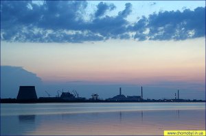 Пруд-охладитель на ЧАЭС. В него сливали воду с 4-го энергоблока.