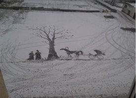 Вот рисунки на снегу
